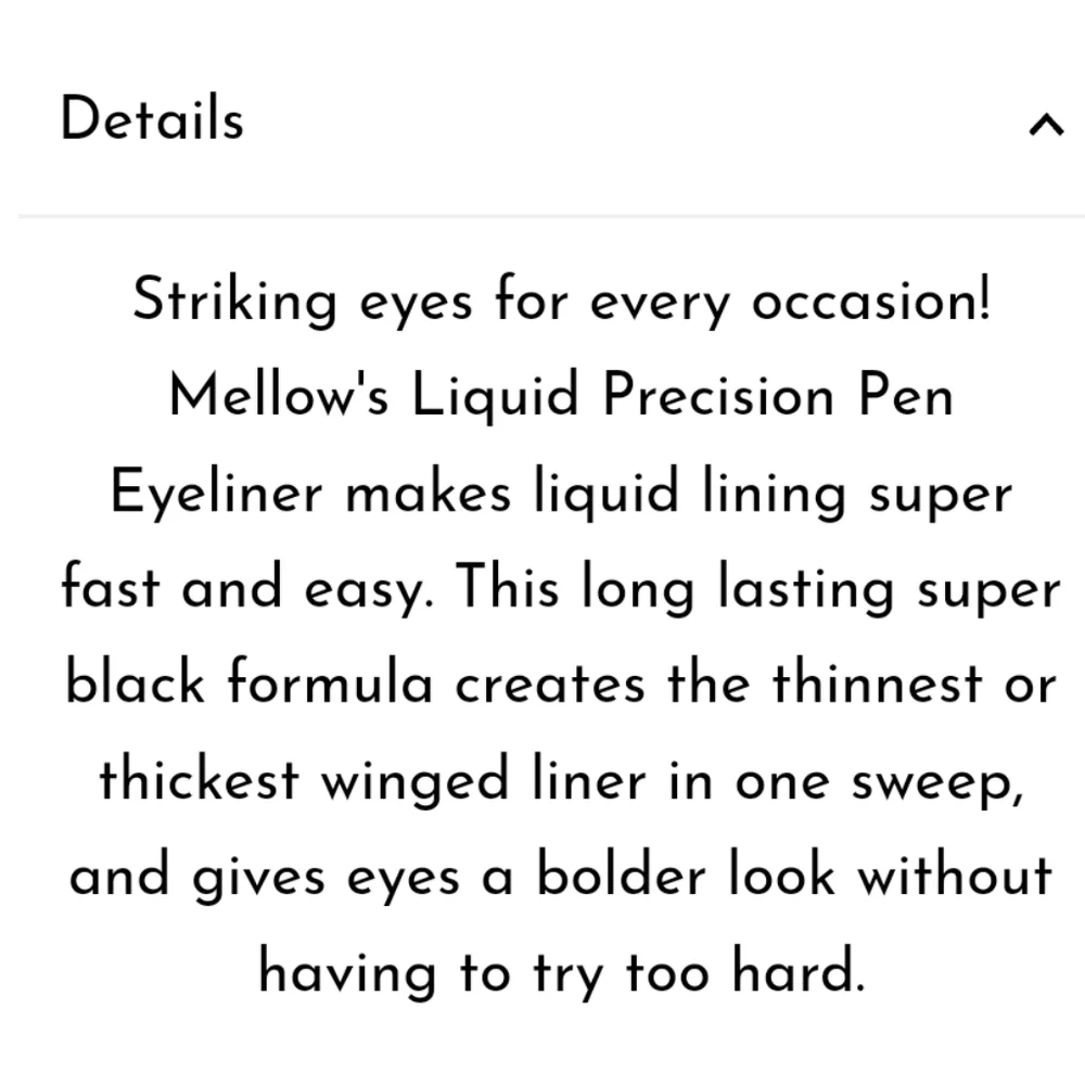 🆕 Mellow Precision Pen Black Eyeliner SEALED 🆕